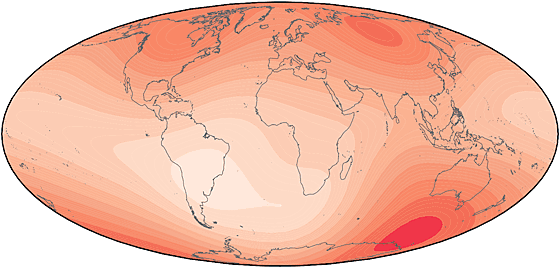 Magnetfältets variationer över jordytan