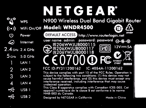 Netgear etikett