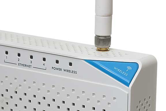 Router med avstängningsknapp för wifi